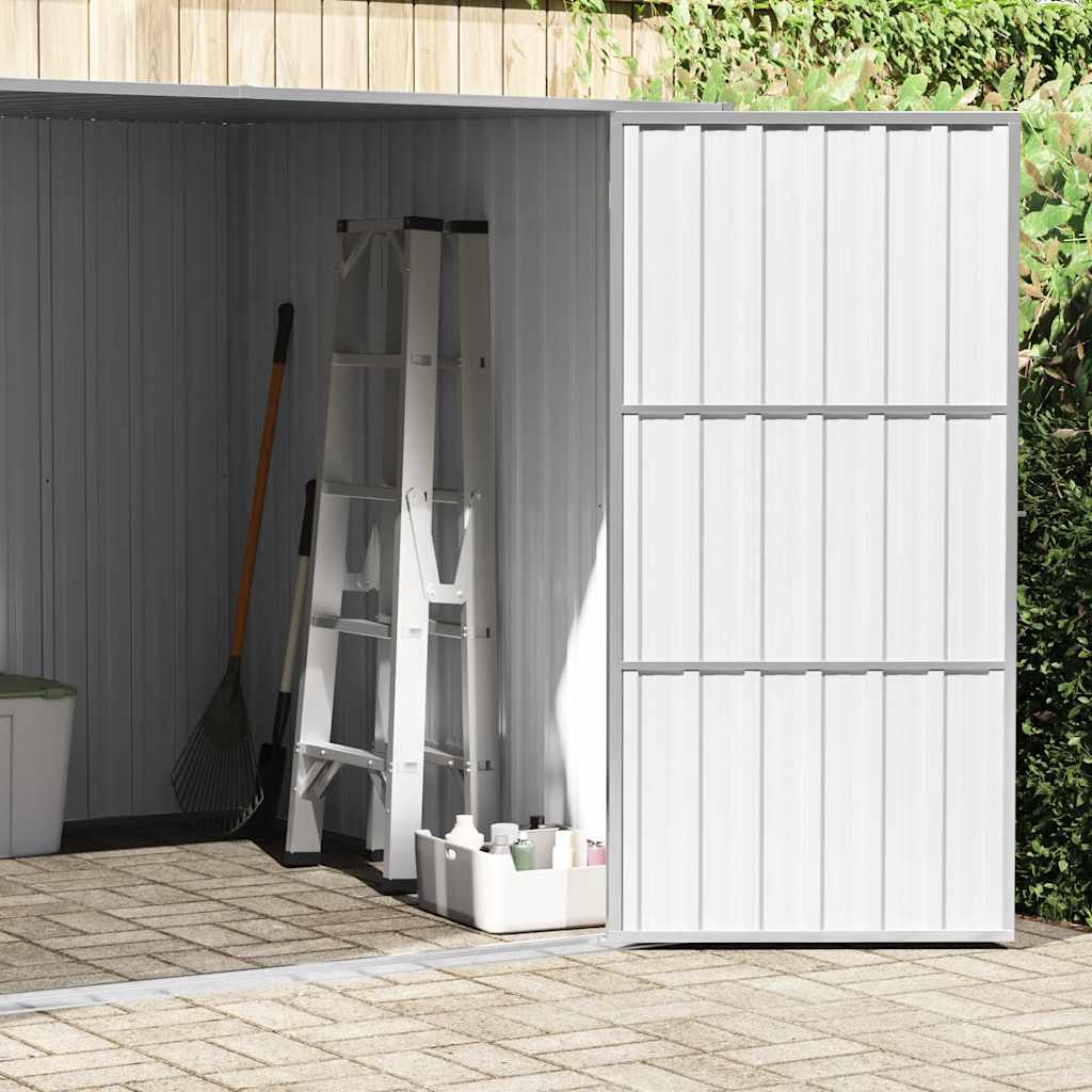 Abrigo de jardim 195x198x159 cm aço galvanizado castanho