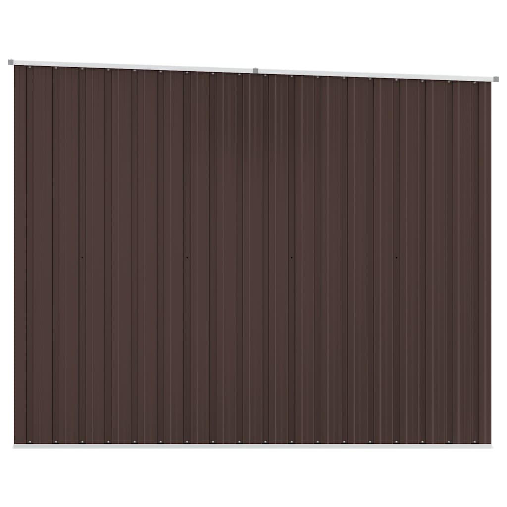Abrigo de jardim 195x198x159 cm aço galvanizado castanho