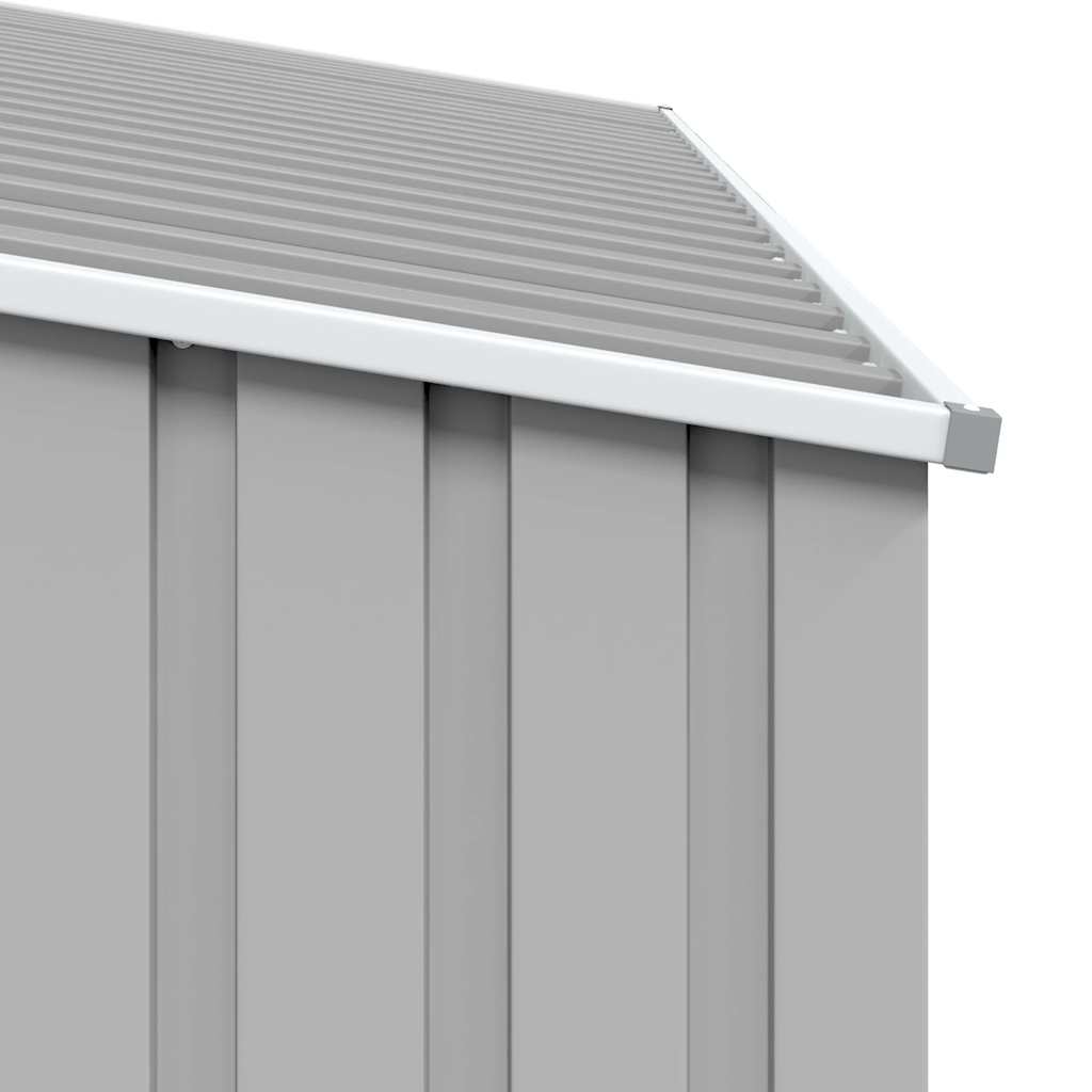 Abrigo de lenha jardim 245x98x159 cm aço galvanizado cinzento