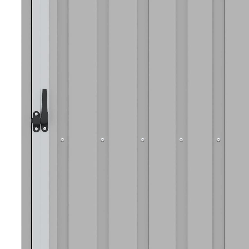 Abrigo de lenha jardim 245x98x159 cm aço galvanizado cinzento