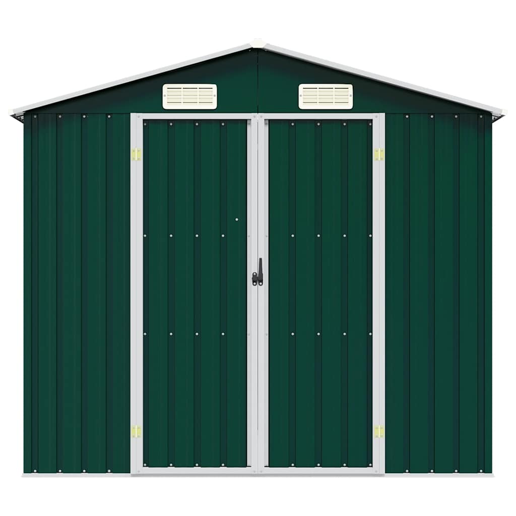 Abrigo de jardim 205x129x183 cm aço galvanizado verde