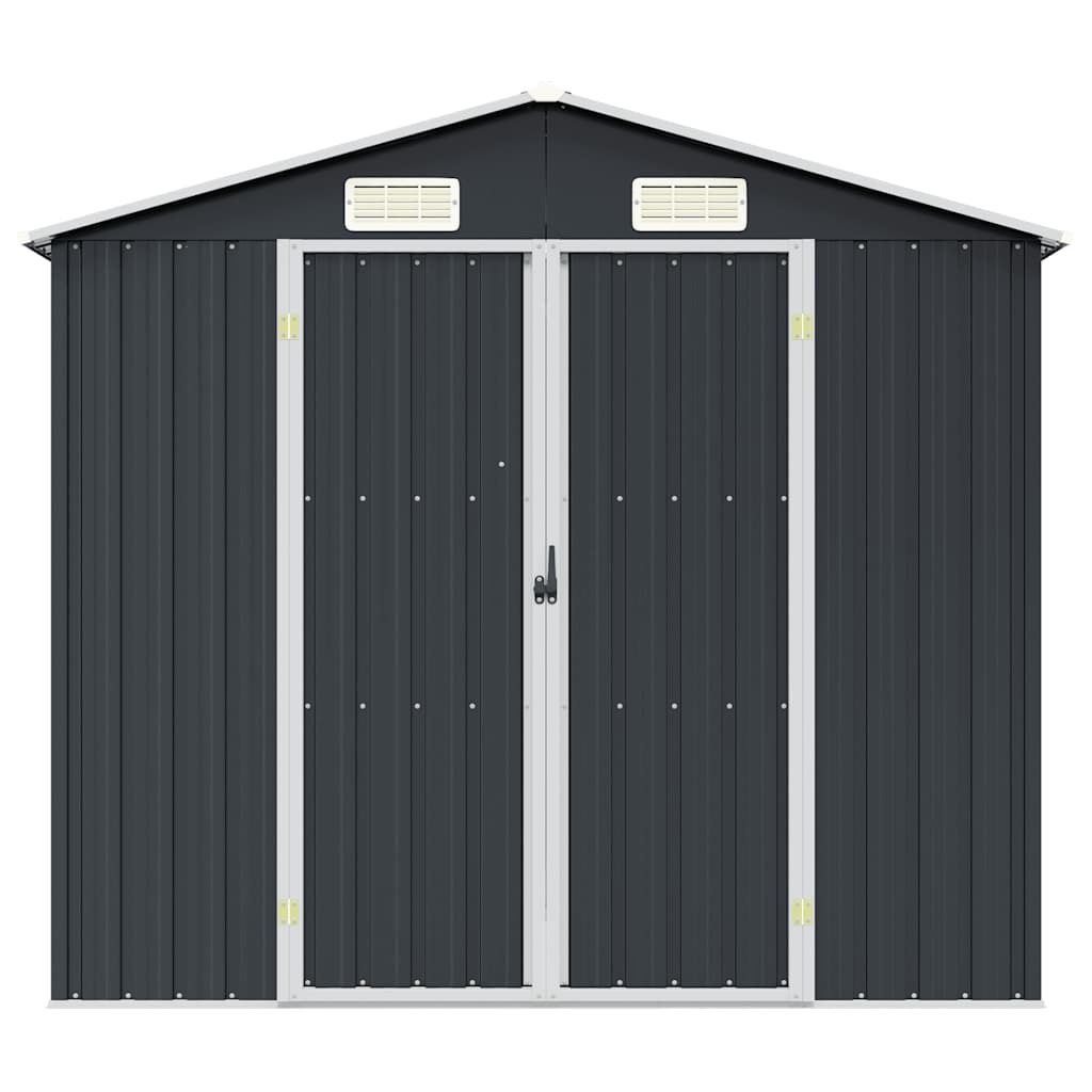 Abrigo de jardim 205x129x183 cm aço galvanizado antracite