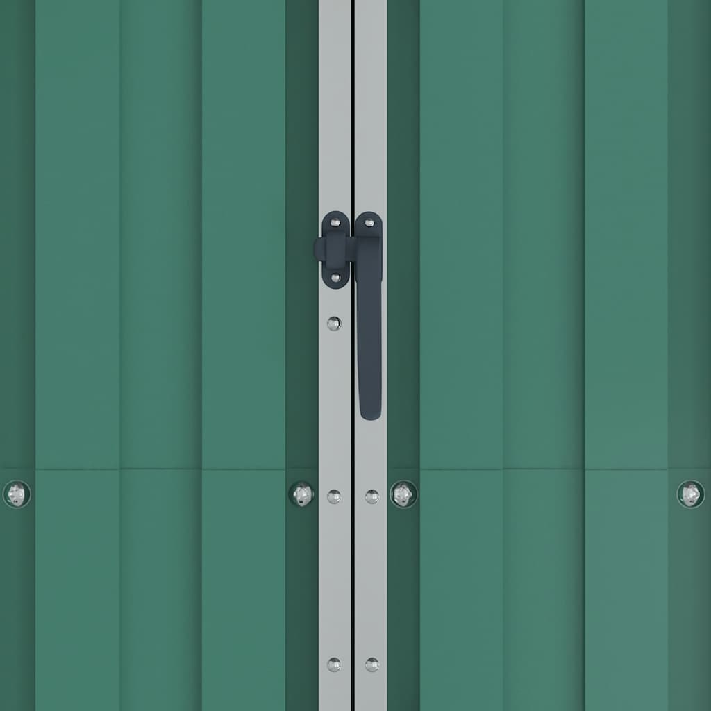 Abrigo de jardim 116x45x175 cm aço galvanizado verde