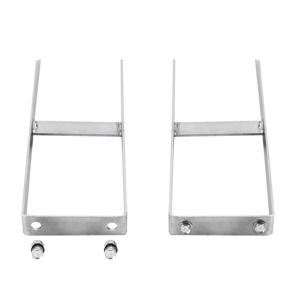 Estacas de chão para cerca de WPC 2 pcs aço 40 cm