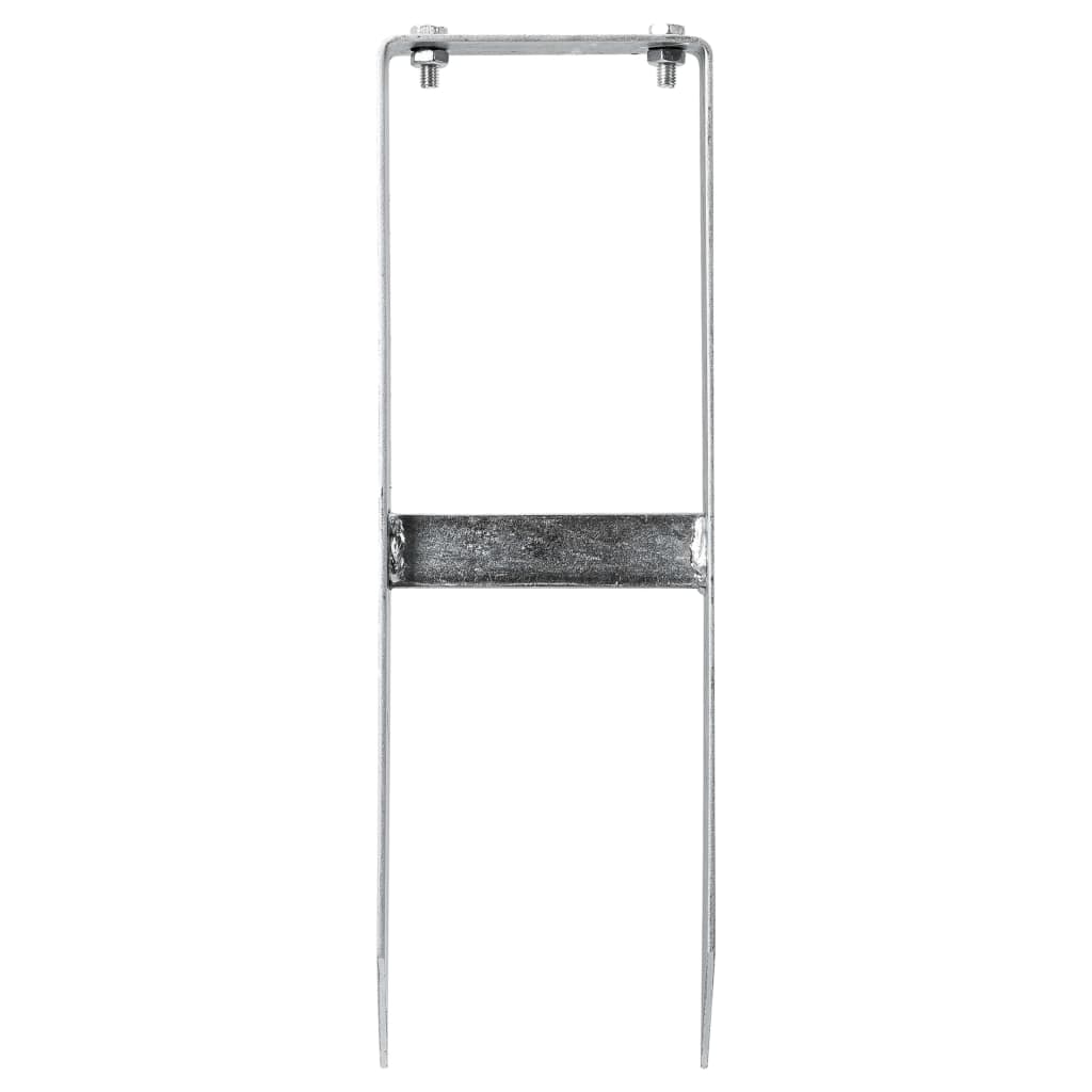 Estacas de chão para cerca de WPC 2 pcs aço 40 cm