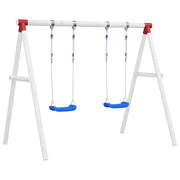 Assentos de baloiço com cordas 2 pcs 38x16 cm polietileno azul