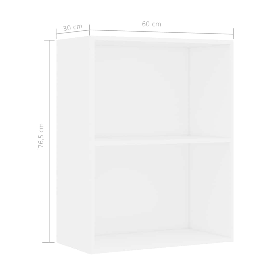 Estante com 2 prateleiras 40x30x76,5 cm contraplacado branco