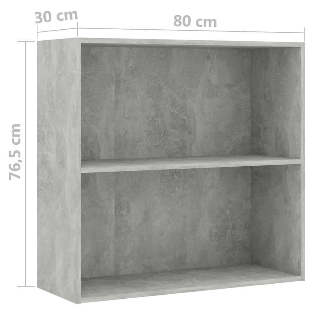 Estante c\ 2 prateleiras 60x30x76,5cm contrap. cinzento cimento