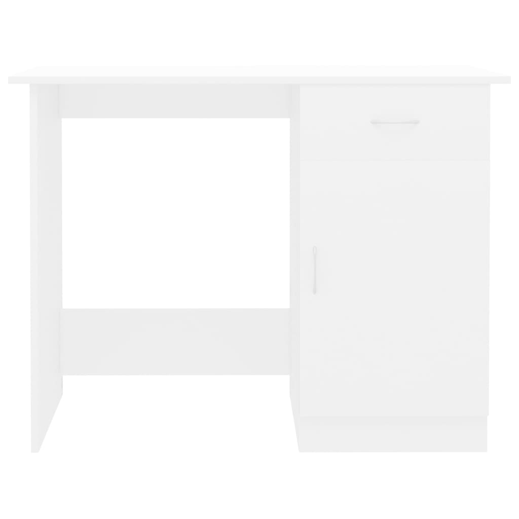 Secretária 100x50x76 cm derivados de madeira branco brilhante
