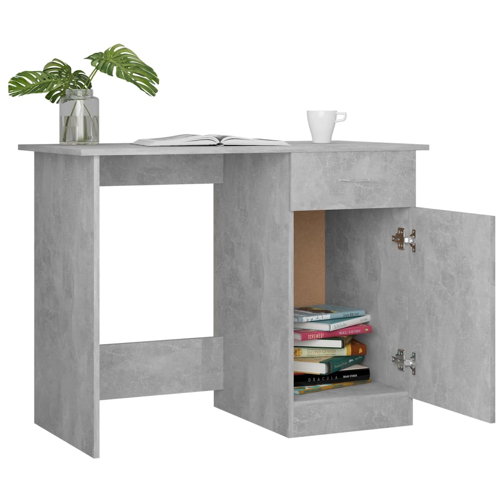 Secretária 100x50x76 cm derivados de madeira branco brilhante