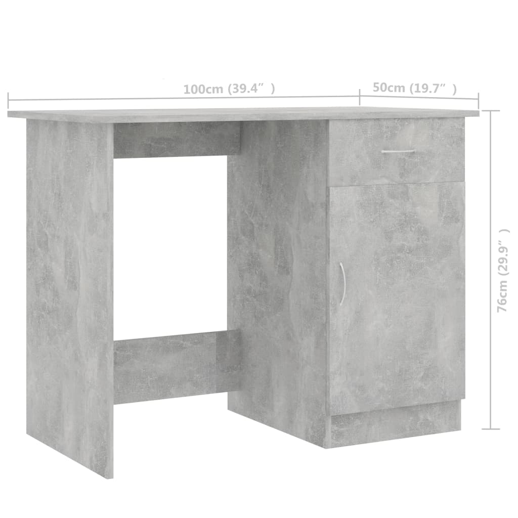Secretária 100x50x76 cm derivados de madeira branco brilhante