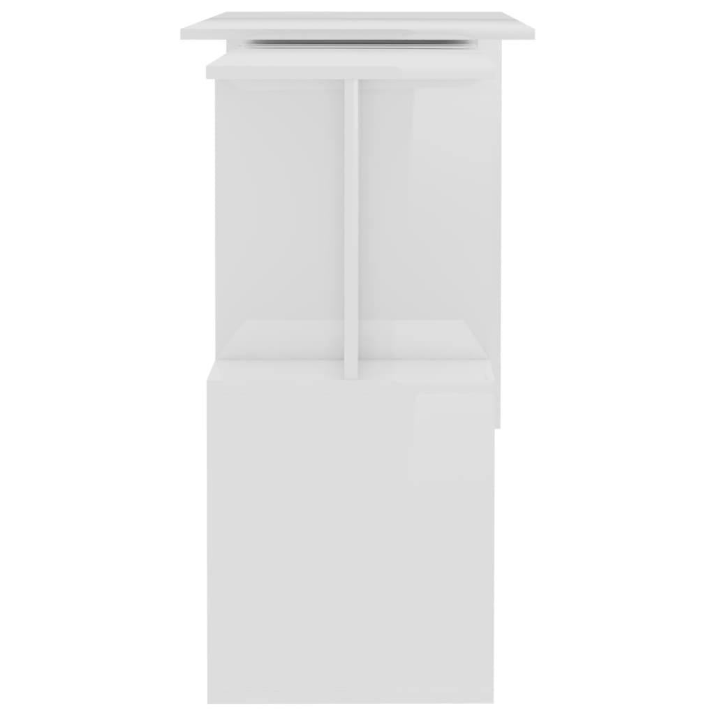 Secretária de canto 200x50x76 cm derivados de madeira branco