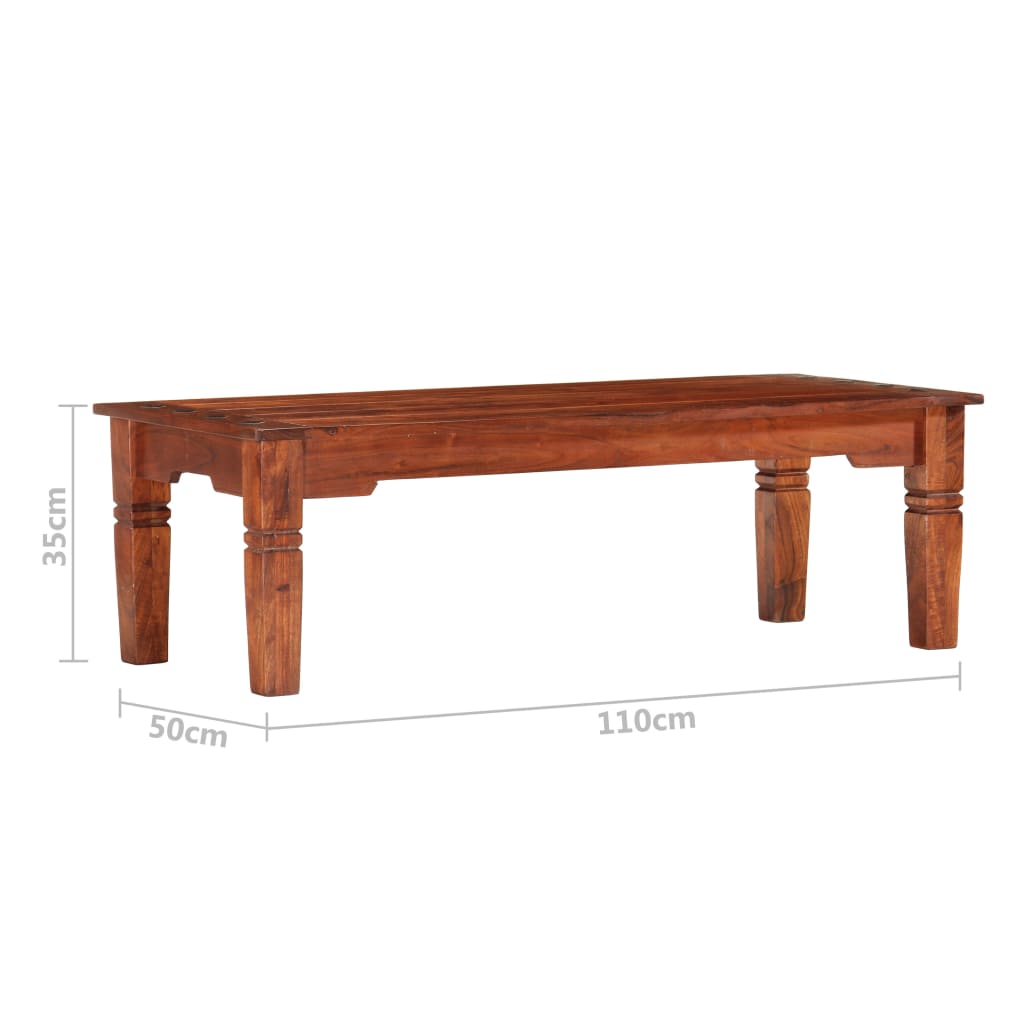 Mesa de centro 110x50x35 cm madeira de acácia maciça