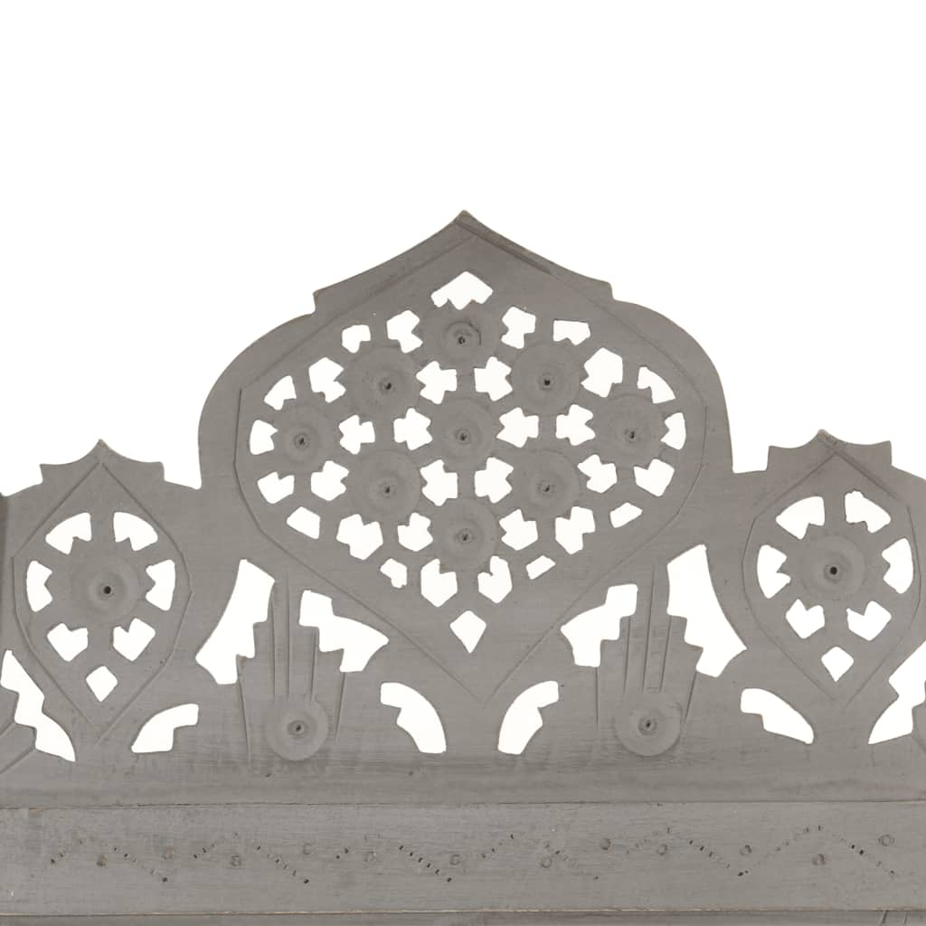 Biombo esculp. mão 5 painéis 200x165cm mangueira maciça branco