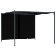 Pérgola de jardim com teto retrátil 3x3 m antracite