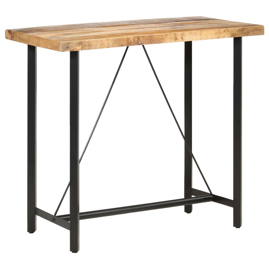 Mesa de bar 120x58x107 cm madeira de mangueira áspera