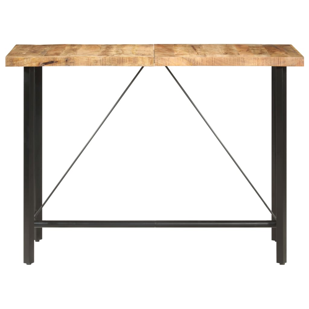 Mesa de bar 120x58x107 cm madeira de mangueira áspera