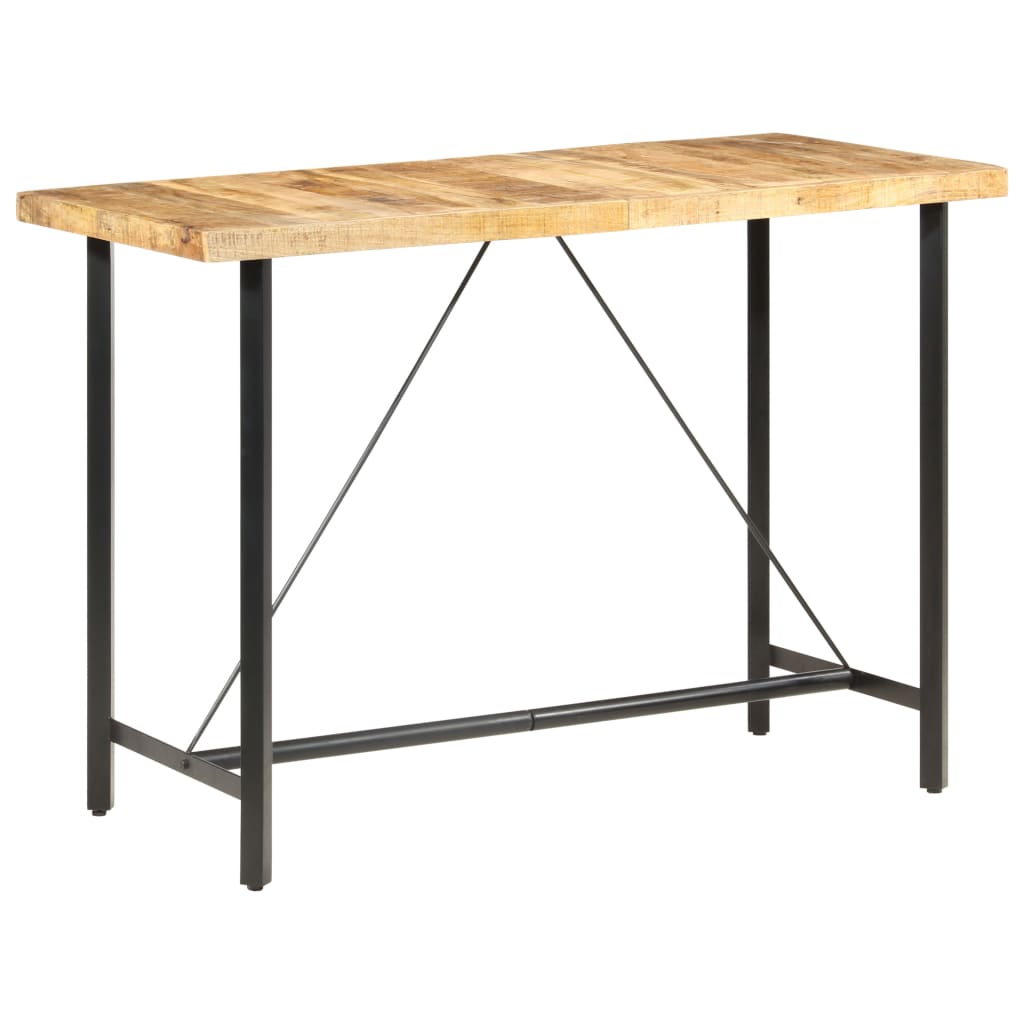 Mesa de bar 120x58x107 cm madeira de mangueira áspera