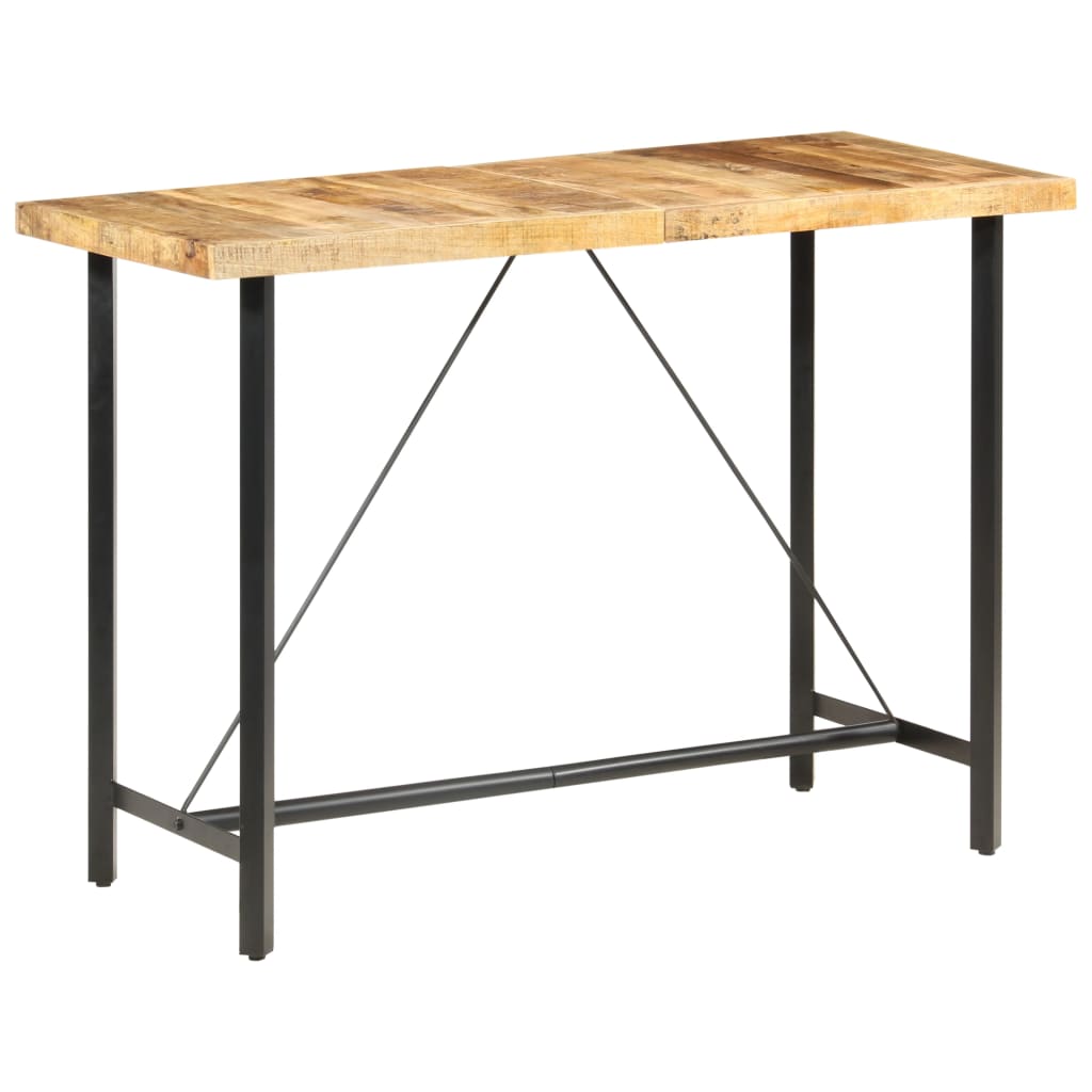 Mesa de bar 120x58x107 cm madeira de mangueira áspera