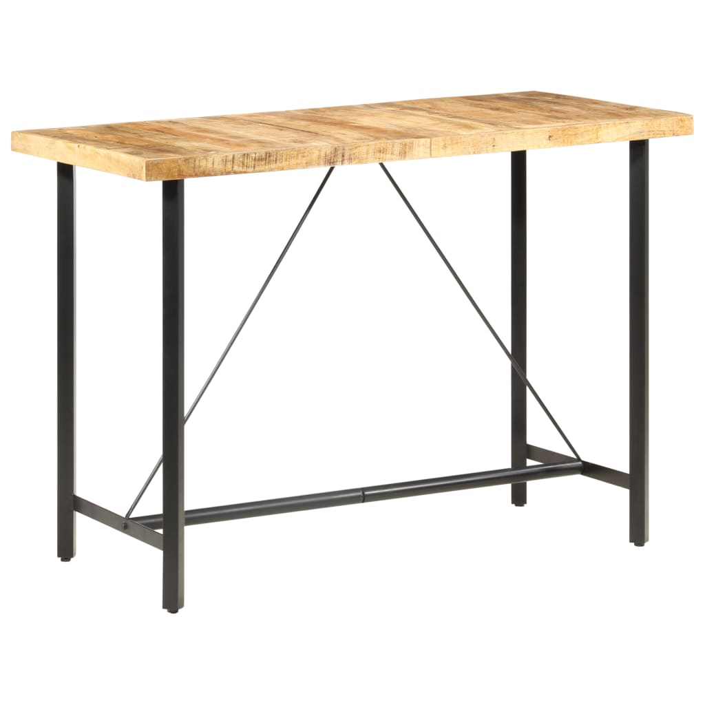 Mesa de bar 120x58x107 cm madeira de mangueira áspera
