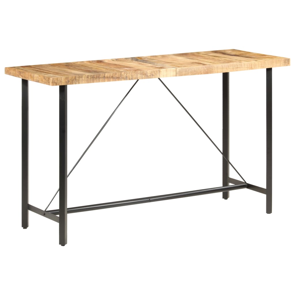 Mesa de bar 120x58x107 cm madeira de mangueira áspera