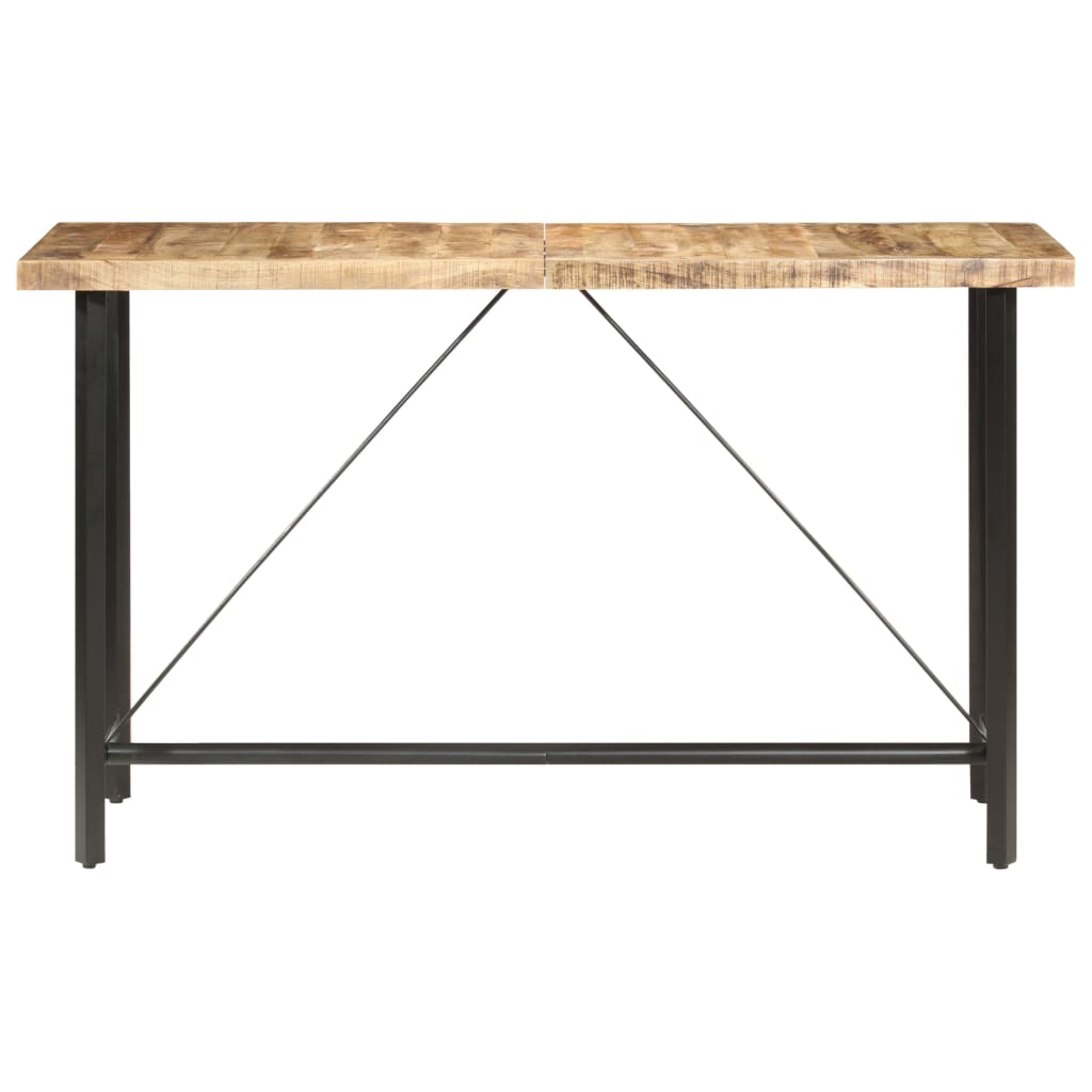 Mesa de bar 120x58x107 cm madeira de mangueira áspera