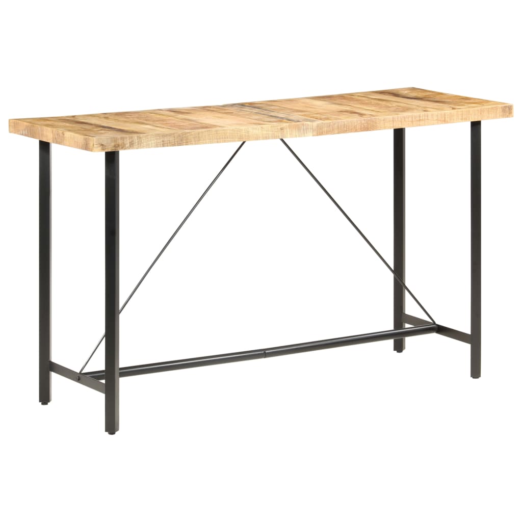 Mesa de bar 120x58x107 cm madeira de mangueira áspera
