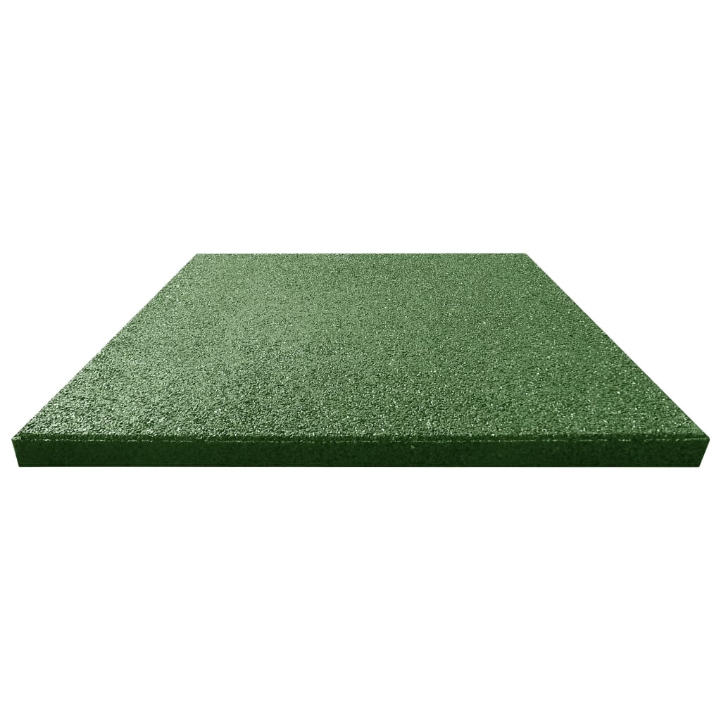 Ladrilhos prot. contra quedas 6 pcs borracha 50x50x3cm verde