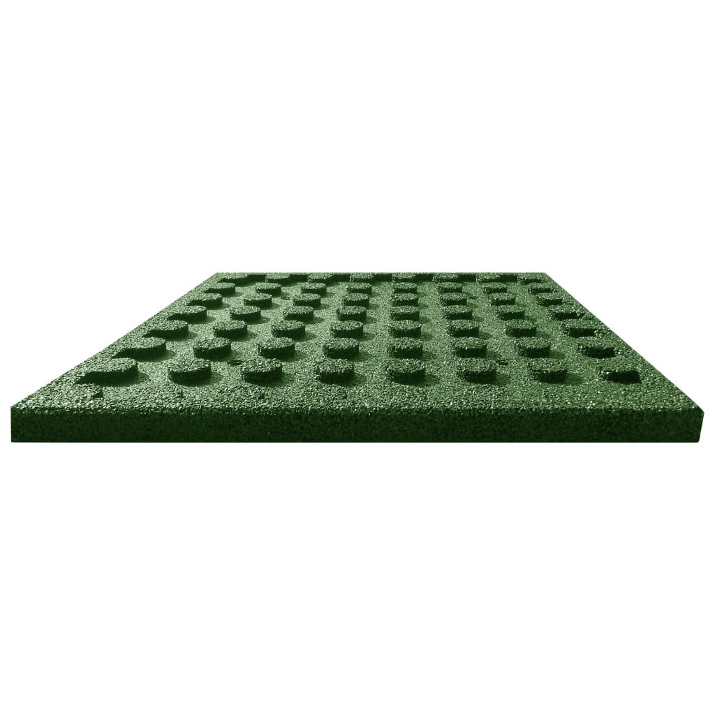Ladrilhos prot. contra quedas 6 pcs borracha 50x50x3cm verde
