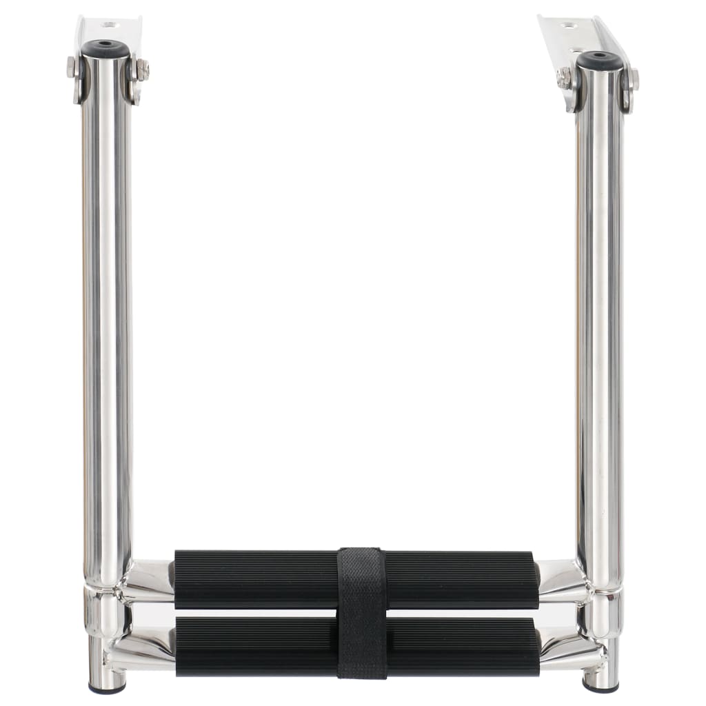 Escada de embarque dobrável com 2 degraus aço ixoxidável
