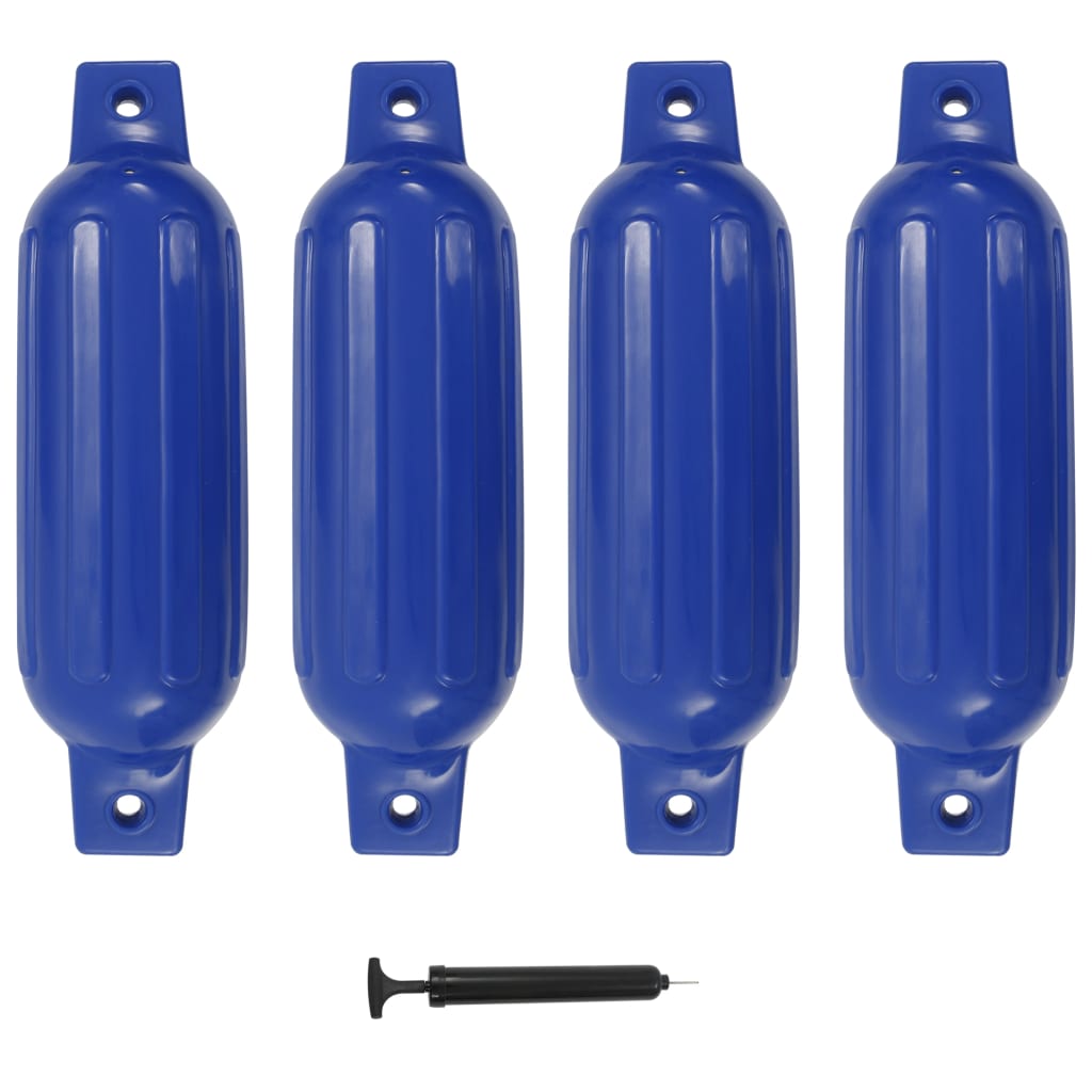 Para-choques para barco 4 pcs 41x11,5 cm PVC azul