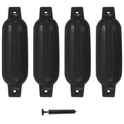 Para-choques para barco 4 pcs 41x11,5 cm PVC preto