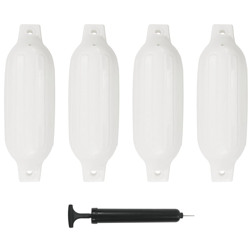 Para-choques para barco 4 pcs 41x11,5 cm PVC branco