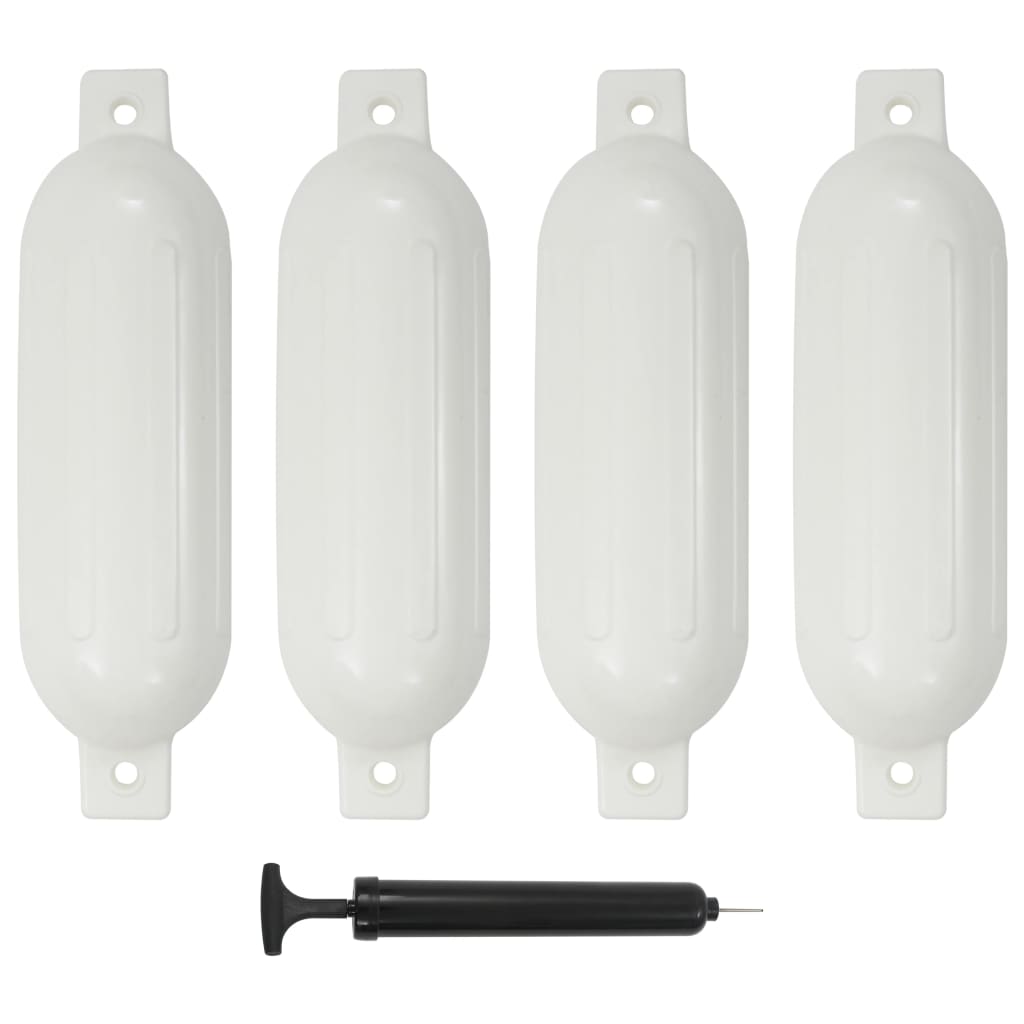 Para-choques para barco 4 pcs 51x14 cm PVC branco