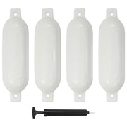 Para-choques para barco 4 pcs 51x14 cm PVC branco