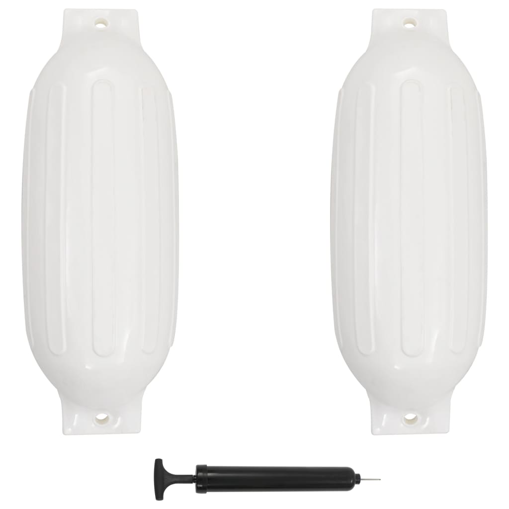Para-choques para barco 2 pcs 69x21,5 cm PVC branco