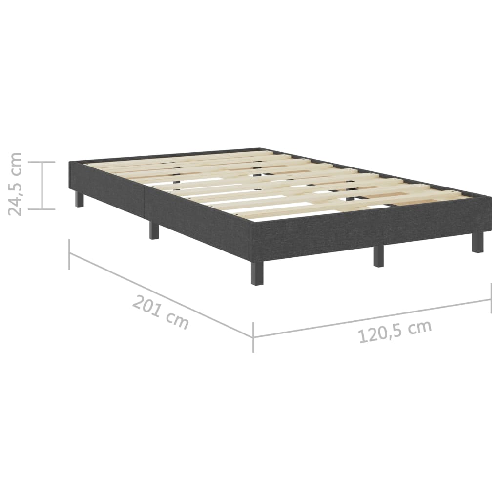 Cama boxspring 120x200 cm tecido cinzento