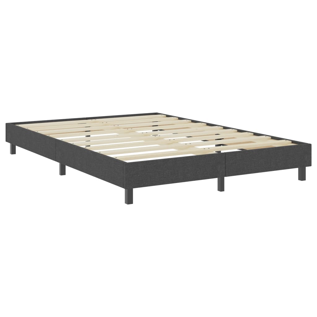 Cama boxspring 160x200 cm tecido cinzento