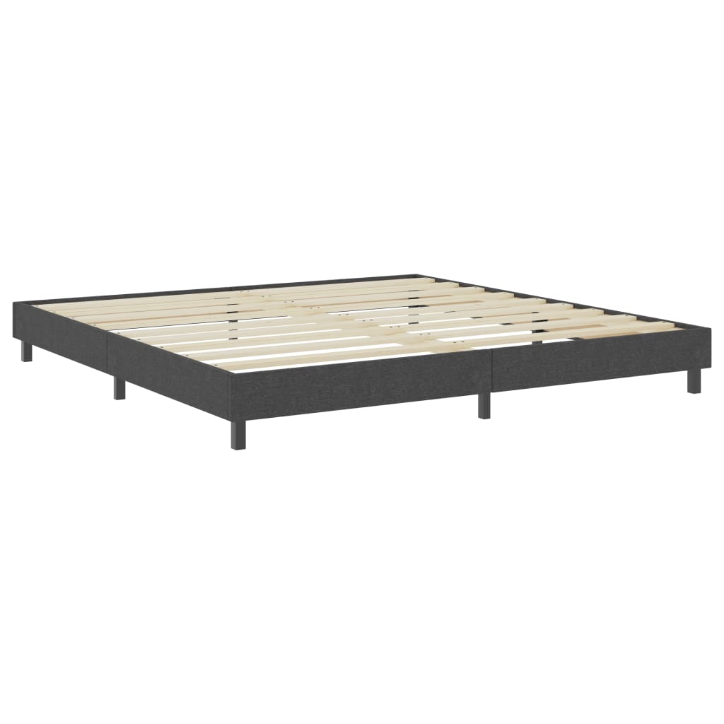 Cama boxspring 200x200 cm tecido cinzento