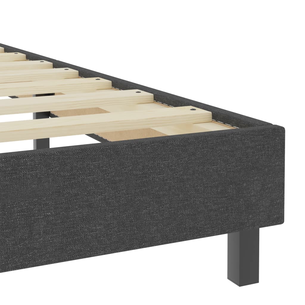 Cama boxspring 200x200 cm tecido cinzento