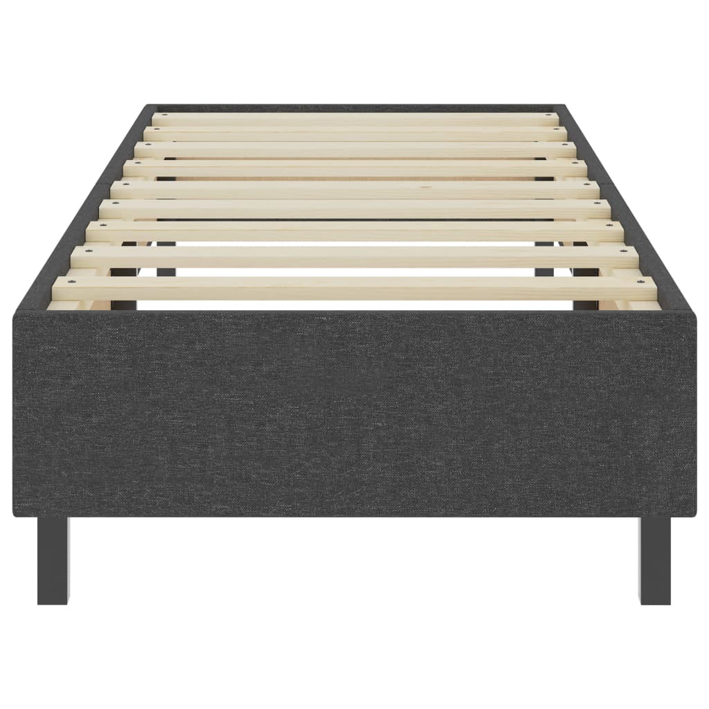 Cama boxspring 90x200 cm tecido cinzento