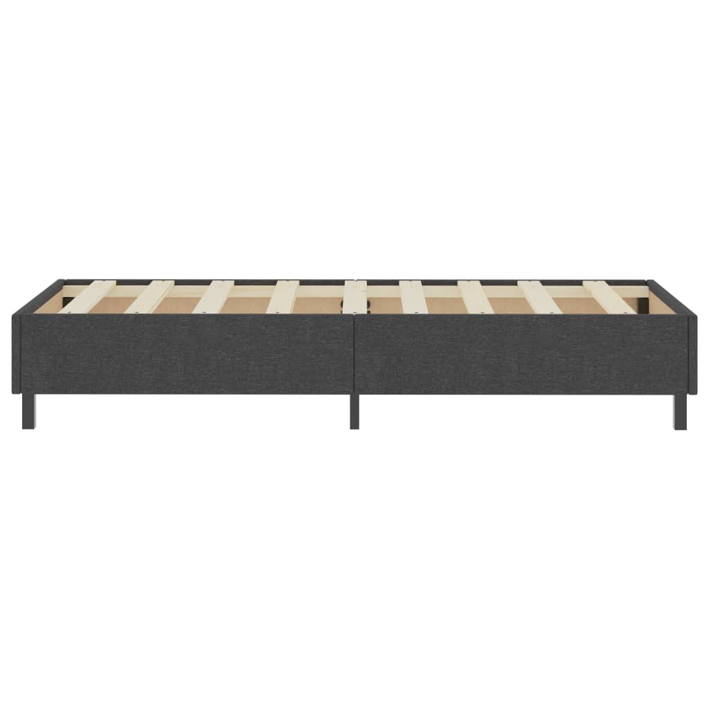Cama boxspring 90x200 cm tecido cinzento