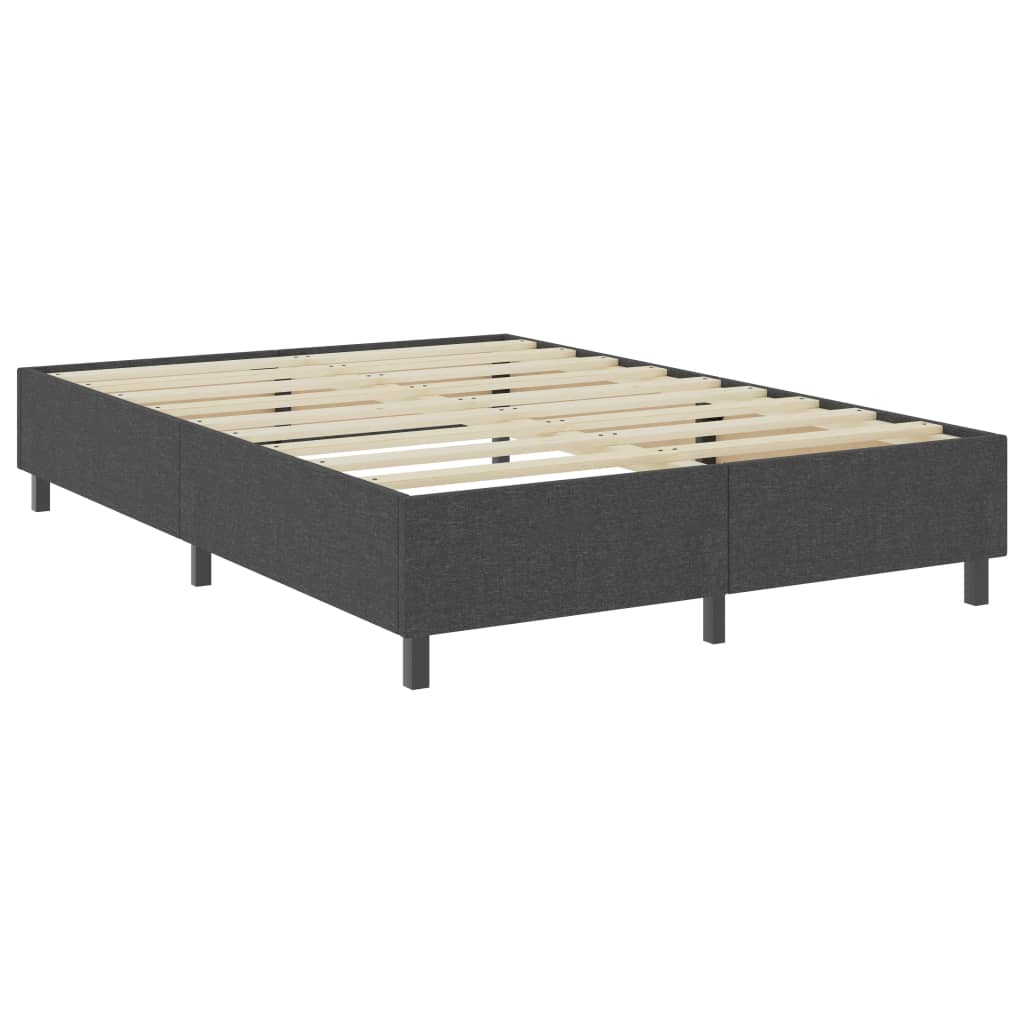 Cama boxspring 160x200 cm tecido cinzento