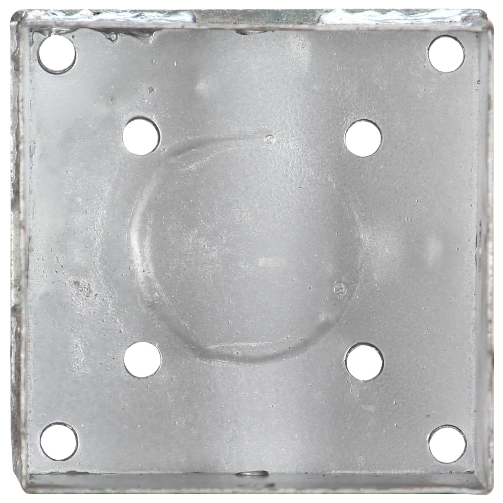 Estacas de enterrar 2 pcs 10x10x57 cm aço galvanizado prateado