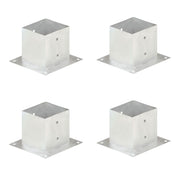 Suportes para postes 4 pcs metal galvanizado 141 mm
