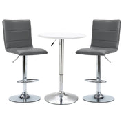 3 pcs conjunto de bar couro artificial branco