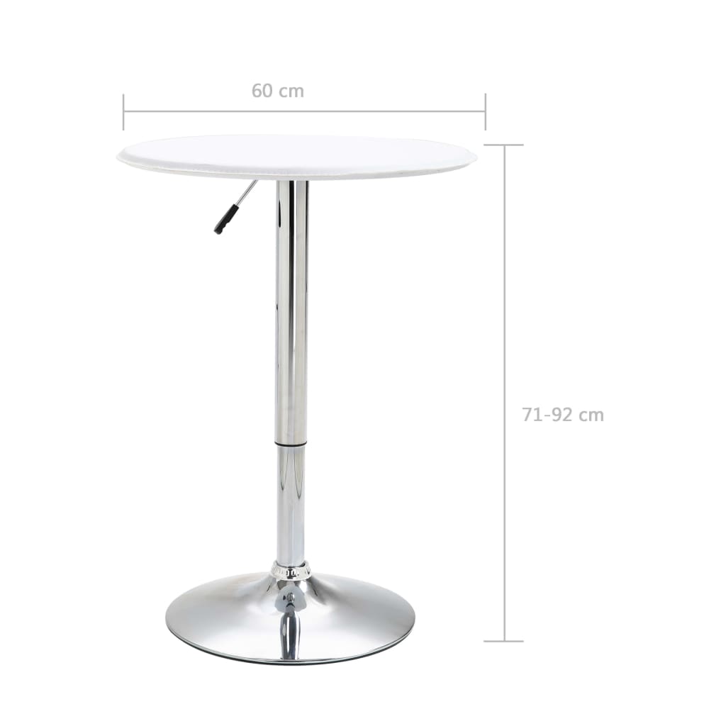 3 pcs conjunto de bar couro artificial branco