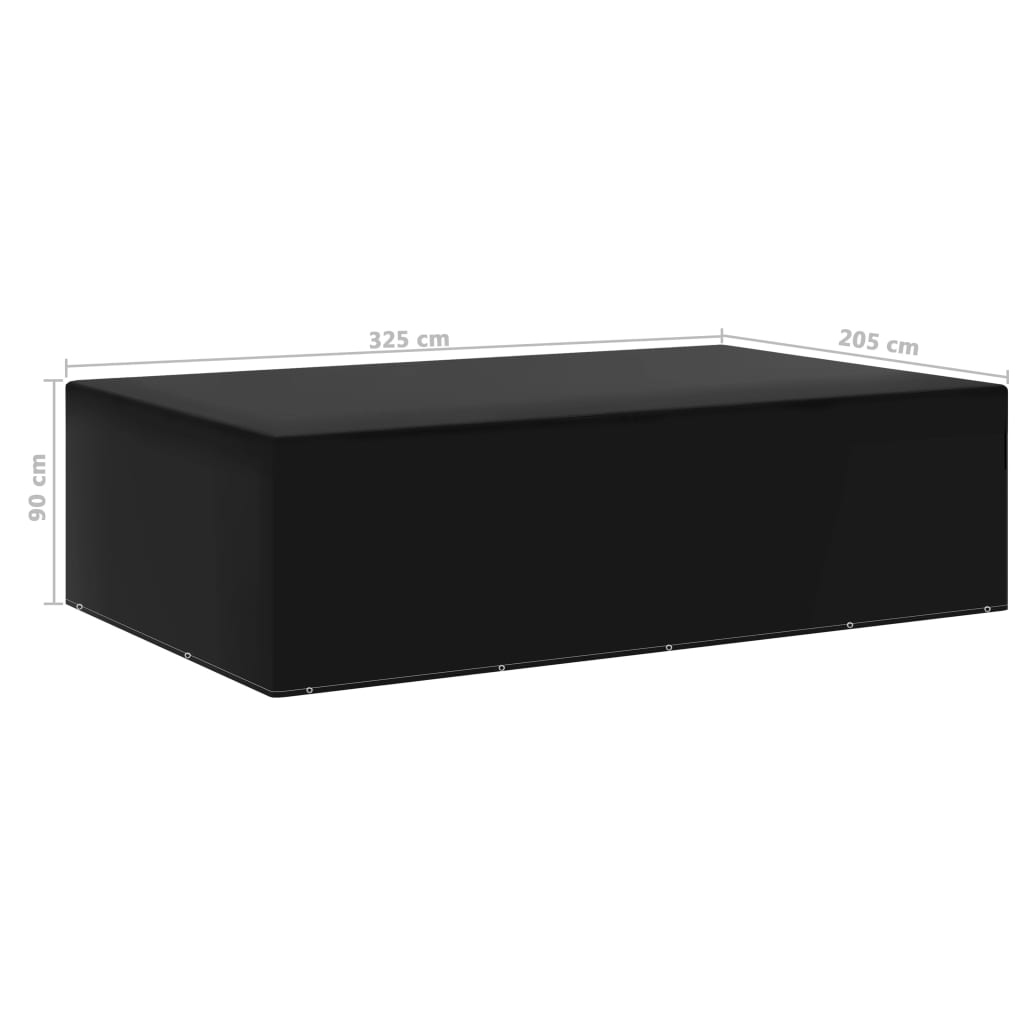 Capa para mobiliário de jardim com 12 ilhós 205x325x90 cm