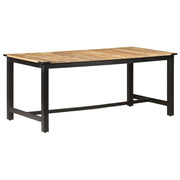 Mesa de jantar 180x90x76 cm madeira de mangueira maciça áspera