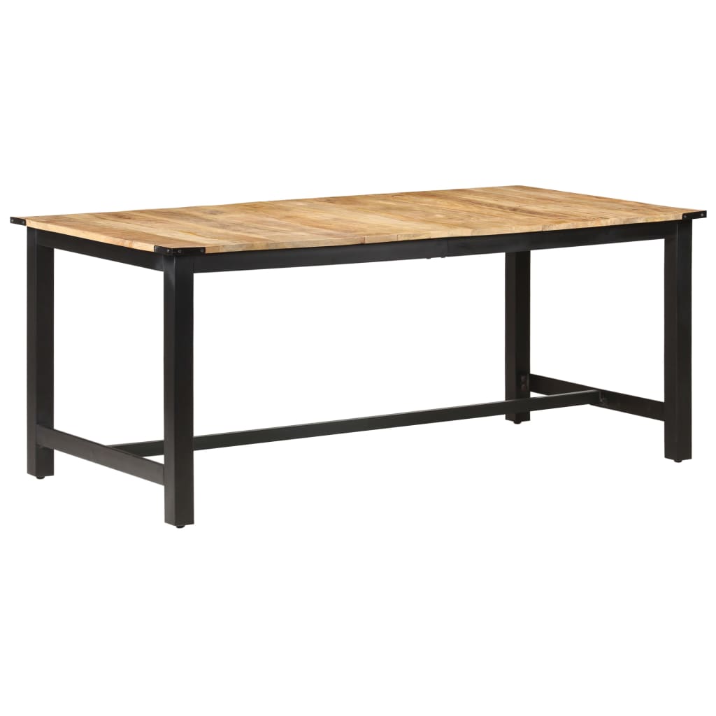 Mesa de jantar 180x90x76 cm madeira de mangueira maciça áspera
